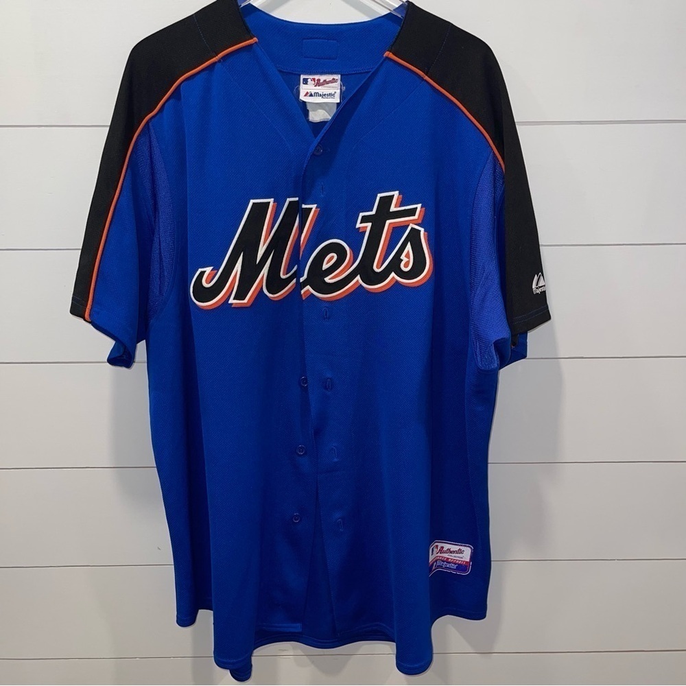 Majestic New York Mets Vintage Royal Blue Jersey Adult Size 2X